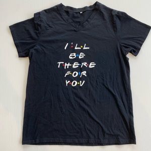 Friends Black V-Neck T-Shirt